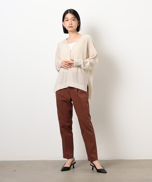COMME CA ISM(コムサイズム)の「リネン混カーディガン(カーディガン/ボレロ・レディース・キナリ/ブルー/チャコール・FREE)」の5枚目の写真