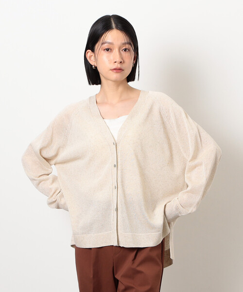 COMME CA ISM(コムサイズム)の「リネン混カーディガン(カーディガン/ボレロ・レディース・キナリ/ブルー/チャコール・FREE)」の7枚目の写真