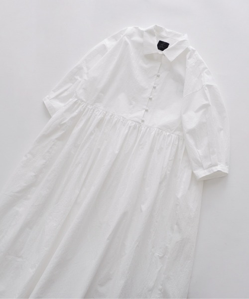 オオカミとフクロウ 日曜日のフランボワーズ ロング シャツ ワンピース チェック オオカミとフクロウ 日曜日のフランボワーズ ロング シャツ