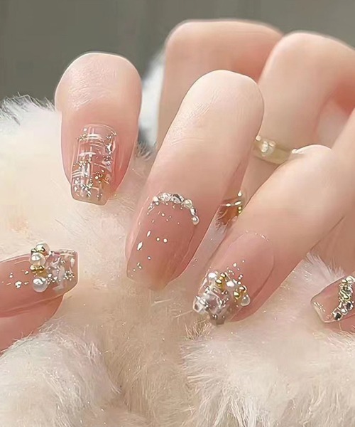 砂漠 ネイルチップ ネイルチップ 24枚セット セルフネイル パーツ ショート ロング
