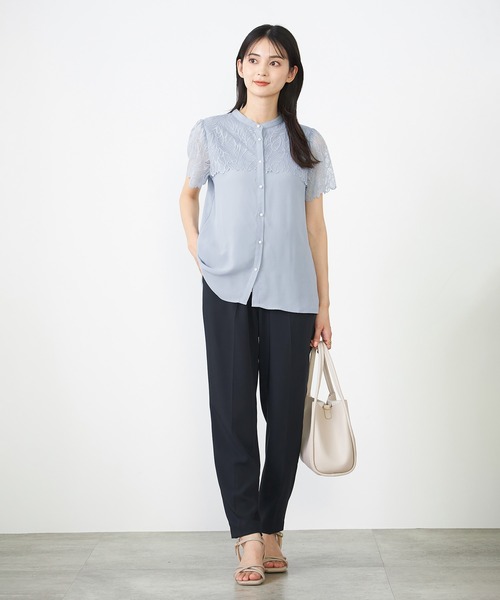 a.v.v（アーヴェヴェ）の「【接触冷感/洗える/イージーケア】美ラクるイージーテーパードパンツ（その他パンツ・レディース・ブルー/アイボリー/ミント/ダークインディゴブルー/グレー系その他/チャコールグレー/ブラック/ネイビー・34/36/40/38/42）」の16枚目の写真