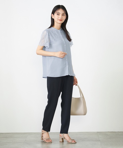 a.v.v（アーヴェヴェ）の「【接触冷感/洗える/イージーケア】美ラクるイージーテーパードパンツ（その他パンツ・レディース・ブルー/アイボリー/ミント/ダークインディゴブルー/グレー系その他/チャコールグレー/ブラック/ネイビー・34/36/40/38/42）」の18枚目の写真