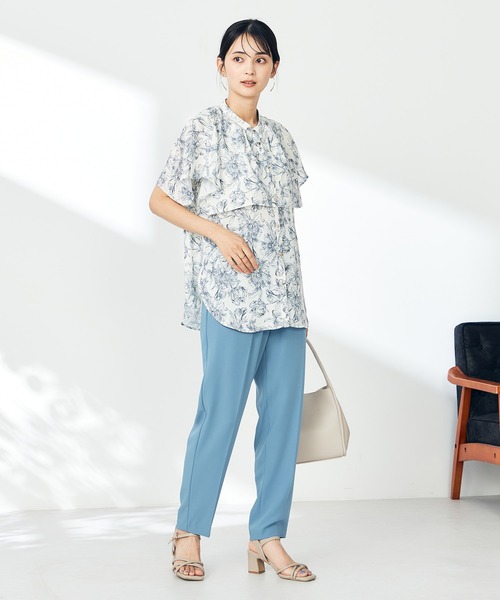 a.v.v（アーヴェヴェ）の「【接触冷感/洗える/イージーケア】美ラクるイージーテーパードパンツ（その他パンツ・レディース・ブルー/アイボリー/ミント/ダークインディゴブルー/グレー系その他/チャコールグレー/ブラック/ネイビー・34/36/40/38/42）」の9枚目の写真