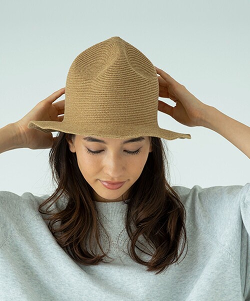 FREAK'S STORE(フリークスストア)の「WASHABLE TRAVEL MT.HAT ウォッシャブルトラベルマウンテンハット(ハット・メンズ・ベージュ/ブラック・ONE SIZE)」の2枚目の写真
