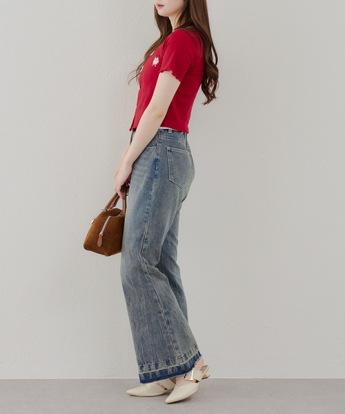 Another Branch olive des olive(アナザーブランチオリーブデオリーブ)の「リボンドッキングカーディガン(Tシャツ/カットソー・レディース・サックスブルー/アイボリー/ネイビー/レッド・FREE)」の20枚目の写真