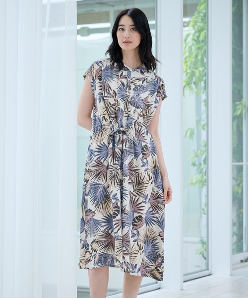 リゾート柄 シャツワンピース（シャツワンピース）｜Arnold