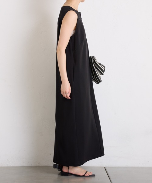 COLLAGE GALLARDAGALANTE（コラージュガリャルダガランテ）の「クールタッチIラインワンピース（ワンピース・レディース・モカ/ブラック/オフホワイト・FREE）」の18枚目の写真