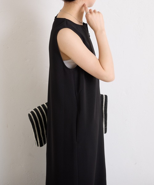 COLLAGE GALLARDAGALANTE（コラージュガリャルダガランテ）の「クールタッチIラインワンピース（ワンピース・レディース・モカ/ブラック/オフホワイト・FREE）」の21枚目の写真