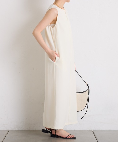 COLLAGE GALLARDAGALANTE（コラージュガリャルダガランテ）の「クールタッチIラインワンピース（ワンピース・レディース・モカ/ブラック/オフホワイト・FREE）」の5枚目の写真