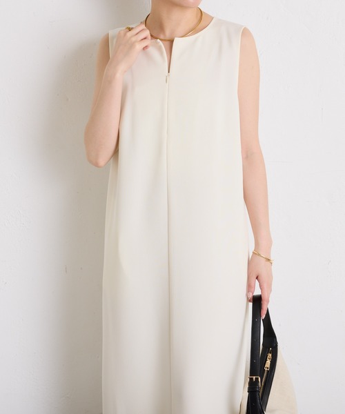 COLLAGE GALLARDAGALANTE（コラージュガリャルダガランテ）の「クールタッチIラインワンピース（ワンピース・レディース・モカ/ブラック/オフホワイト・FREE）」の11枚目の写真