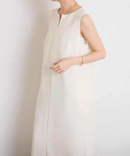 COLLAGE GALLARDAGALANTE（コラージュガリャルダガランテ）の「クールタッチIラインワンピース（ワンピース・レディース・モカ/ブラック/オフホワイト・FREE）」の10枚目の写真