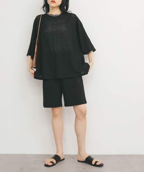 KBF（ケイビーエフ）の「サイクルカットパンツ（その他パンツ・レディース・ブラック/チャコールグレー・ONE）」の2枚目の写真