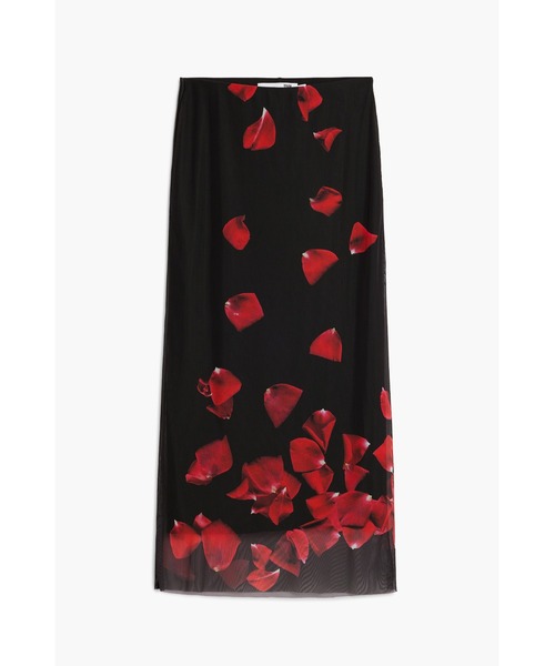 Desigual（デシグアル）の「【Desigual x Tyler McGillivary】ローズペタル マキシスカート ブラック（スカート・レディース・ブラック・M/L/XL/XS/S）」の5枚目の写真