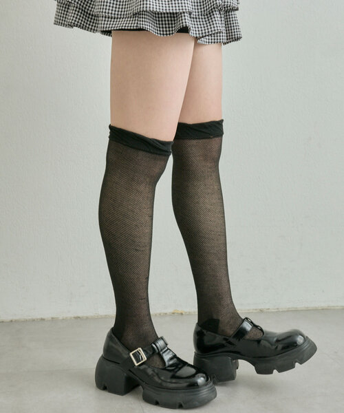 OLIVE des OLIVE（オリーブデオリーブ）の「シアルーズソックス（ソックス/靴下・レディース・ホワイト/ブラック・FREE）」の5枚目の写真