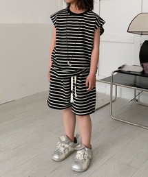 aimoha（アイモハ）の「【aimoha-KIDS-】ボーダーTシャツセットアップ (SS)（セットアップ）」