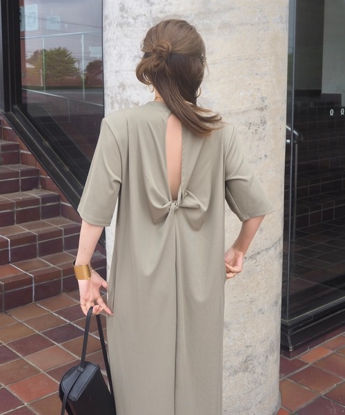 LAULEN（ローレン）の「back open twist long dress /バック