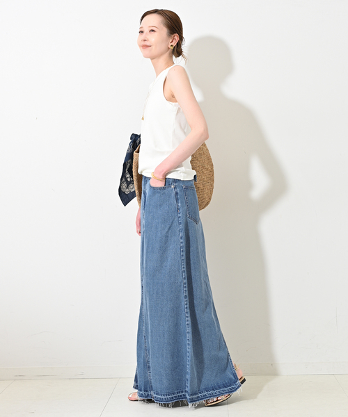 ★SLOBE IENA★大人気★LEDENIMリメイクスリットスカート☆スローブ SLOBE IENA（スローブイエナ）の「LEDENIM リメイクスリット