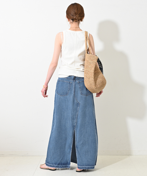 ★SLOBE IENA★大人気★LEDENIMリメイクスリットスカート☆スローブ SLOBE IENA（スローブイエナ）の「LEDENIM リメイクスリット