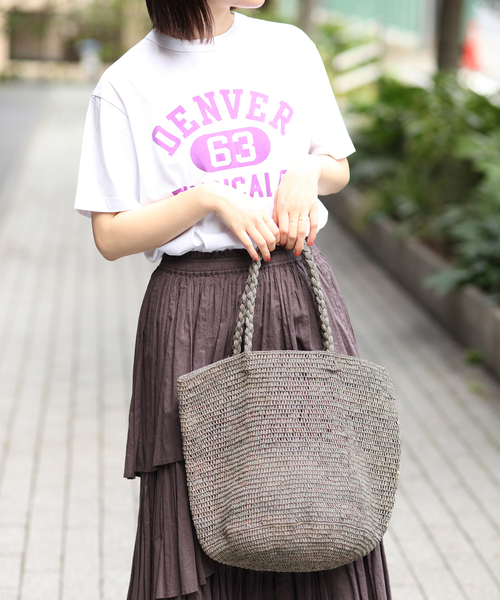 MADE IN MADA（メイドインマダ）の「《WEB限定追加2》【MADE IN MADA /メイドインマダ】ALICE MM BAG：バッグ（トートバッグ・レディース・グレー/ベージュ・FREE）」の4枚目の写真