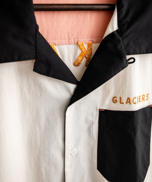 KRIFF MAYER（クリフメイヤー）の「KRIFF MAYER クリフメイヤー オーバーサイズスーベニア刺繍オープンカラー半袖シャツ 2445102（シャツ/ブラウス・メンズ・オフホワイト/ブラック/ピンク/グリーン/マルチ・M/L/XL）」の11枚目の写真