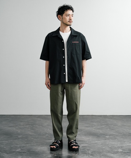 KRIFF MAYER（クリフメイヤー）の「KRIFF MAYER クリフメイヤー オーバーサイズスーベニア刺繍オープンカラー半袖シャツ 2445102（シャツ/ブラウス・メンズ・オフホワイト/ブラック/ピンク/グリーン/マルチ・M/L/XL）」の12枚目の写真