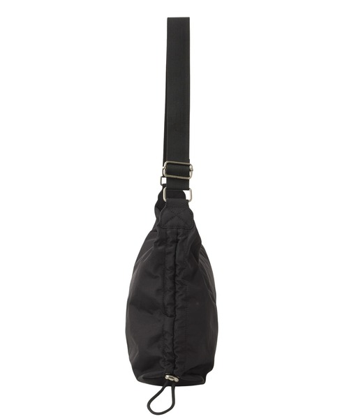 X-girl（エックスガール）の「SIDE DRAWSTRING BAG（ショルダーバッグ・レディース・ブラック/ライトグレー・ONE SIZE）」の4枚目の写真