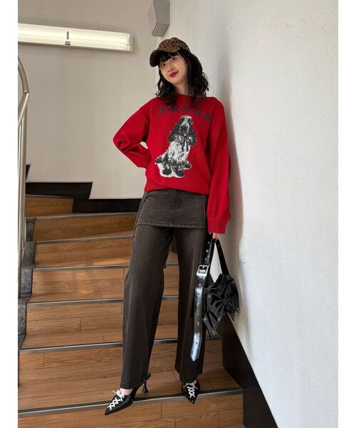 jouetie(ジュエティ)の「スカートドッキングルーズデニムパンツ(デニムパンツ・レディース・ブラウン/ブルー/ブラック・MEDIUM)」の21枚目の写真