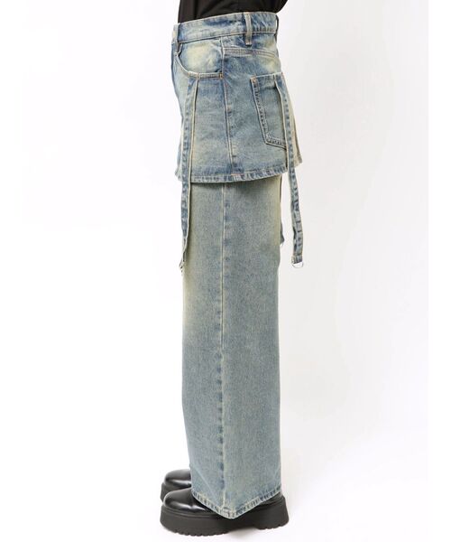 jouetie(ジュエティ)の「スカートドッキングルーズデニムパンツ(デニムパンツ・レディース・ブラウン/ブルー/ブラック・MEDIUM)」の19枚目の写真