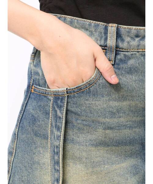 jouetie(ジュエティ)の「スカートドッキングルーズデニムパンツ(デニムパンツ・レディース・ブラウン/ブルー/ブラック・MEDIUM)」の16枚目の写真