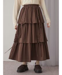 【NEW限定品】 スカート（ブラウン/茶色系・ティアード）ファッション通販 スカート