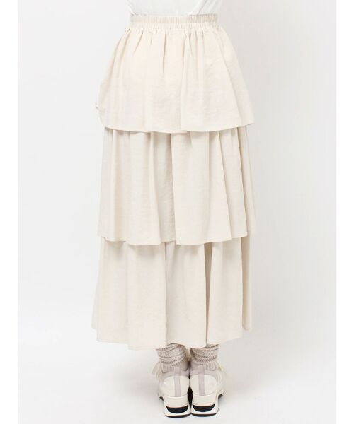 merry jenny（メリージェニー）の「リボンドロストティアードスカート（スカート・レディース・ブラウン/ブラック/アイボリー・FREE）」の6枚目の写真