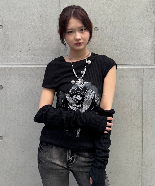 セール】Dual angel pattern tops（Tシャツ/カットソー