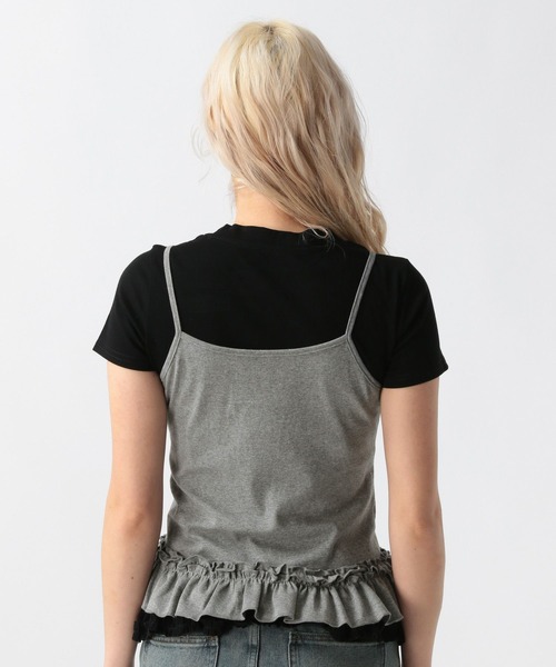 FOREVER 21(フォーエバー トゥエンティーワン)の「【2025SS】キャミレイヤードフリルT(Tシャツ/カットソー・レディース・オフホワイト/グレー/ブラック・FREE)」の15枚目の写真