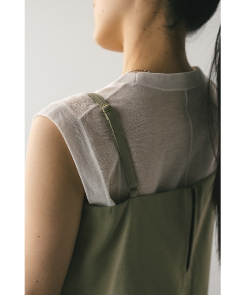 STYLEMIXER（スタイルミキサー）の「リネンミックスレイヤードオールインワン（つなぎ/オールインワン・レディース・グリーン/アイボリー/ブラック・SMALL/MEDIUM）」の11枚目の写真