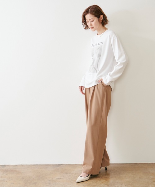 Emma Taylor（エマテイラー）の「アソートプリントロングＴシャツ（Tシャツ/カットソー・レディース・ホワイト系1/スミクロ/ブラック系その他/ホワイト系2・FREE）」の16枚目の写真