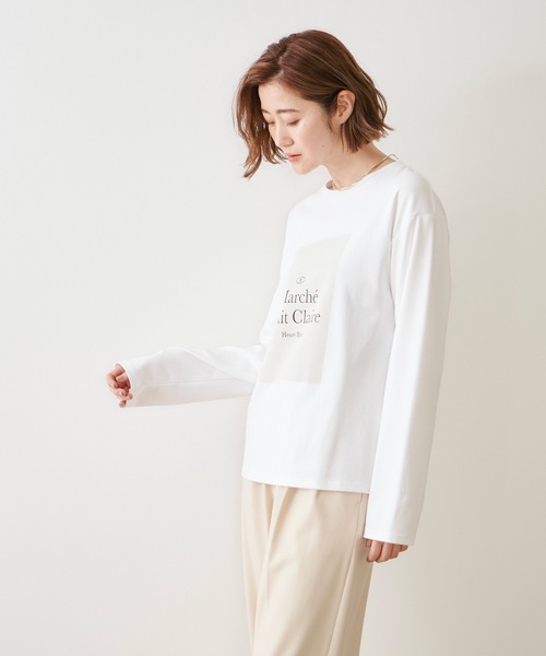 Emma Taylor（エマテイラー）の「アソートプリントロングＴシャツ（Tシャツ/カットソー・レディース・ホワイト系1/スミクロ/ブラック系その他/ホワイト系2・FREE）」の19枚目の写真