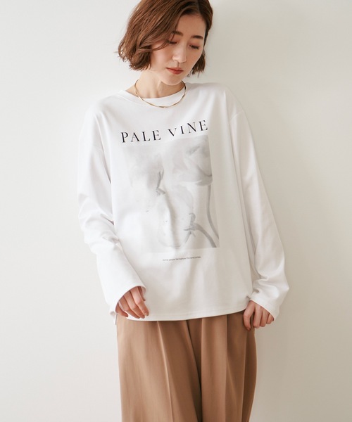 Emma Taylor（エマテイラー）の「アソートプリントロングＴシャツ（Tシャツ/カットソー・レディース・ホワイト系1/スミクロ/ブラック系その他/ホワイト系2・FREE）」の10枚目の写真