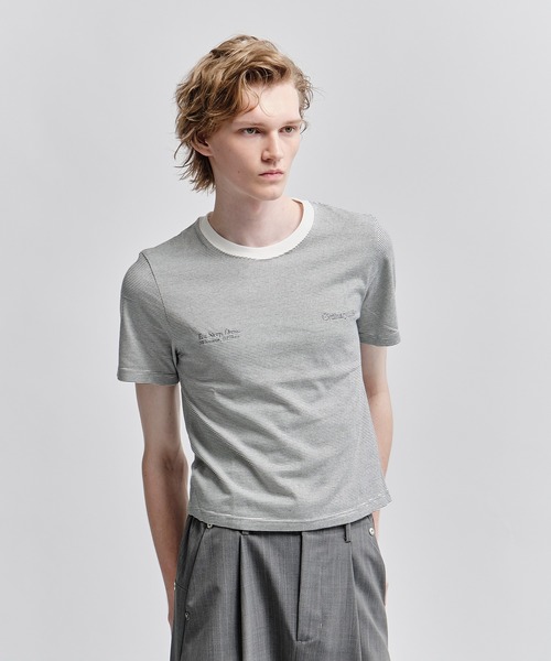 SHINYAKOZUKA(シンヤコヅカ)の「別注 ORDINARY COMPACT TEE BORDER(Tシャツ/カットソー・メンズ・ブラック/ホワイト・M/S)」の1枚目の写真