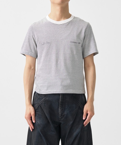 SHINYAKOZUKA(シンヤコヅカ)の「別注 ORDINARY COMPACT TEE BORDER(Tシャツ/カットソー・メンズ・ブラック/ホワイト・M/S)」の4枚目の写真