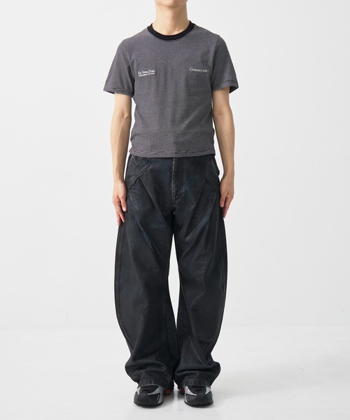 SHINYAKOZUKA(シンヤコヅカ)の「別注 ORDINARY COMPACT TEE BORDER(Tシャツ/カットソー・メンズ・ブラック/ホワイト・M/S)」の10枚目の写真