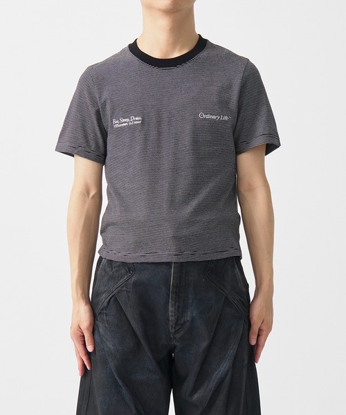 SHINYAKOZUKA(シンヤコヅカ)の「別注 ORDINARY COMPACT TEE BORDER(Tシャツ/カットソー・メンズ・ブラック/ホワイト・M/S)」の11枚目の写真