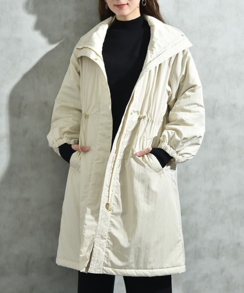 INTERPLANET（インタープラネット）の「ウ゛ィンテージクロスＺＩＰロングコート（その他アウター・レディース・キャメル/ブラック/グレイッシュベージュ・FREE）」の3枚目の写真