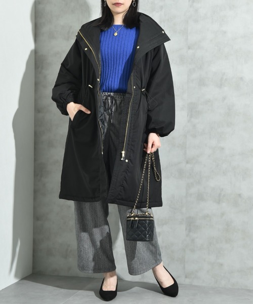 INTERPLANET（インタープラネット）の「ウ゛ィンテージクロスＺＩＰロングコート（その他アウター・レディース・キャメル/ブラック/グレイッシュベージュ・FREE）」の4枚目の写真