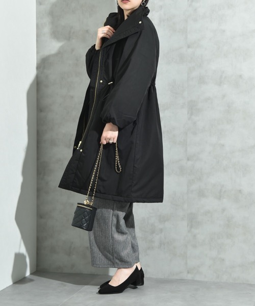 INTERPLANET（インタープラネット）の「ウ゛ィンテージクロスＺＩＰロングコート（その他アウター・レディース・キャメル/ブラック/グレイッシュベージュ・FREE）」の5枚目の写真