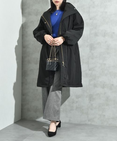 INTERPLANET（インタープラネット）の「ウ゛ィンテージクロスＺＩＰロングコート（その他アウター・レディース・キャメル/ブラック/グレイッシュベージュ・FREE）」の9枚目の写真