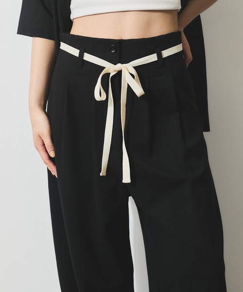 WEB限定】ハイウエストカーブパンツ（その他パンツ）｜ADAM ET