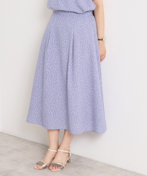 ITS'DEMO（イッツデモ）の「【UVカット／速乾／冷感／洗濯機OK／洗濯後しわになりにくい】麻調ストレッチタックスカート＜ラク服シリーズ＞（スカート・レディース・サックスブルー系/ブラック系/ネイビー/ホワイト系3・00）」の14枚目の写真