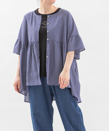 Ciel COOL ローンシアーボリュームラッフルブラウス