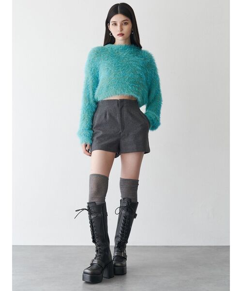 MURUA(ムルーア)の「レースアップベルトロングブーツ(ブーツ・レディース・ブラック/ブラウン・22.5/23.5/24.5)」の14枚目の写真