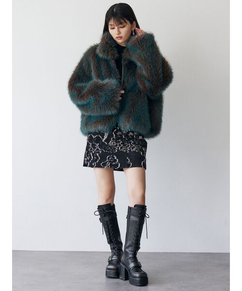 MURUA(ムルーア)の「レースアップベルトロングブーツ(ブーツ・レディース・ブラック/ブラウン・22.5/23.5/24.5)」の18枚目の写真